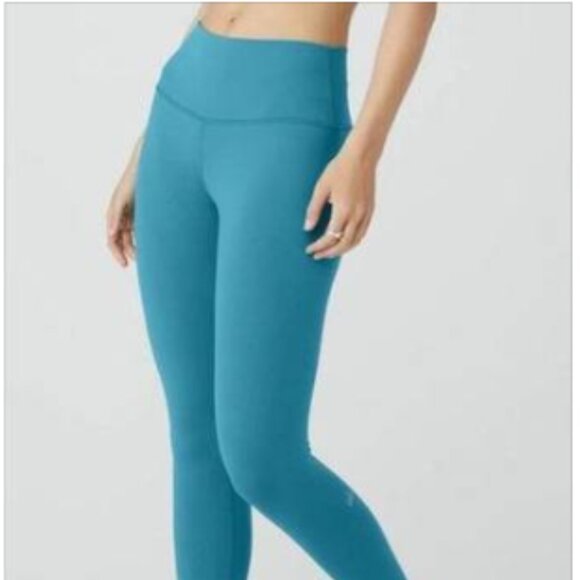 ALO YOGA - High-Waist Airbrush Legging (Color: Blue Splash) - Picture 1 of 6